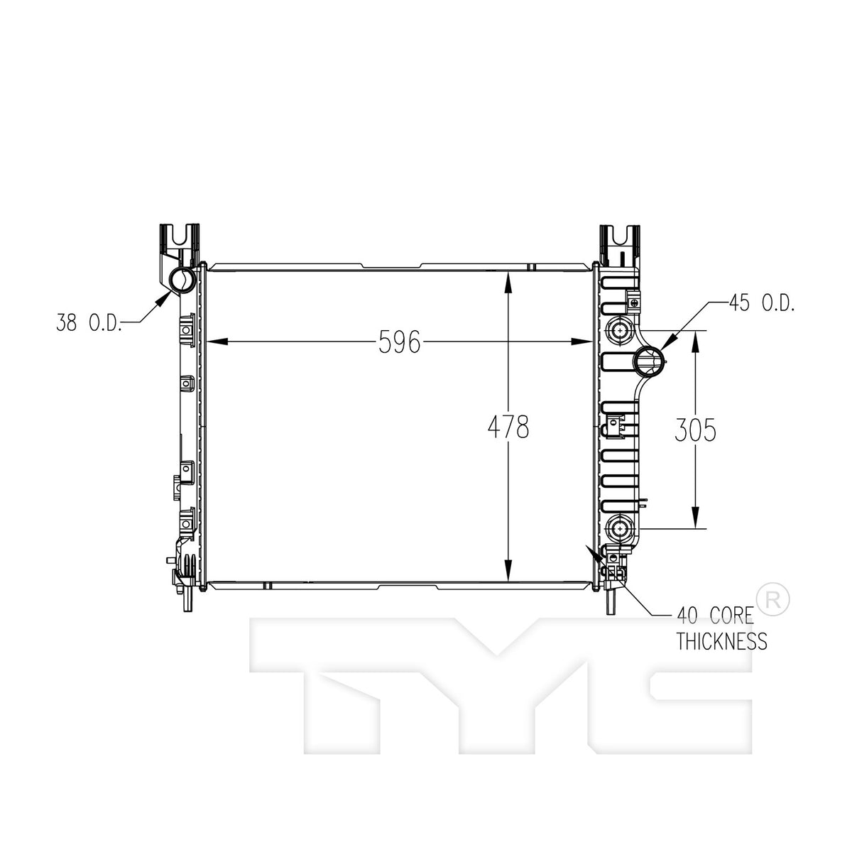 TYC TYC Radiator 13337