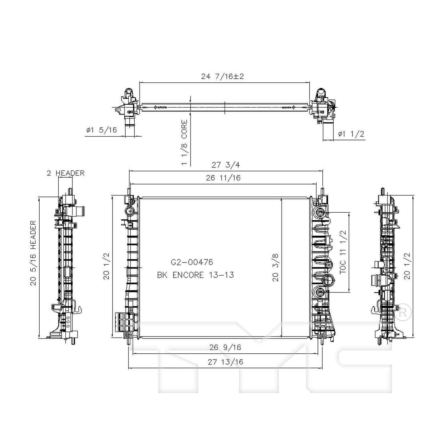 TYC TYC Radiator 13361