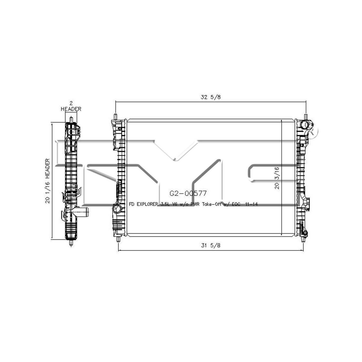 TYC Radiator 13364