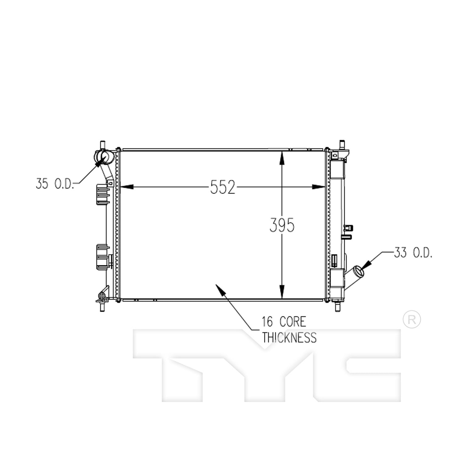 TYC Radiator 13374