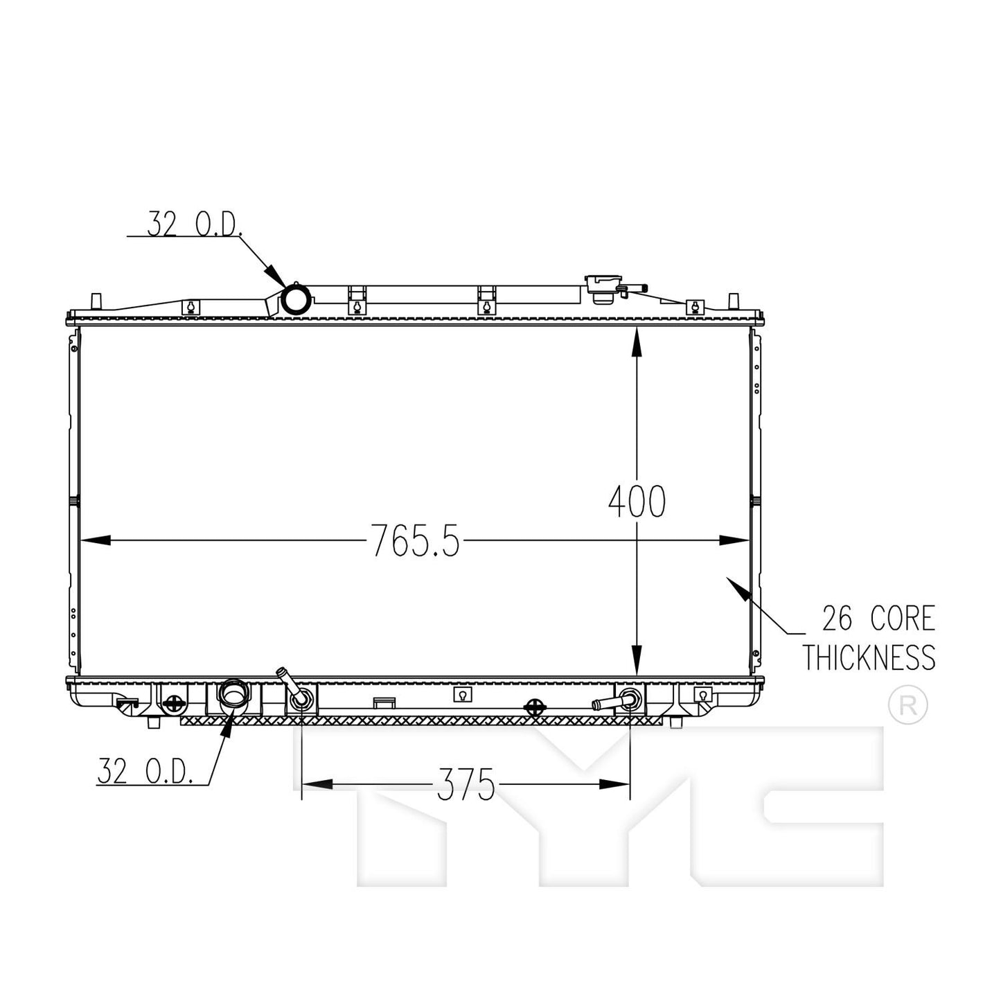 TYC TYC Radiator 13384