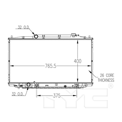 TYC TYC Radiator 13384