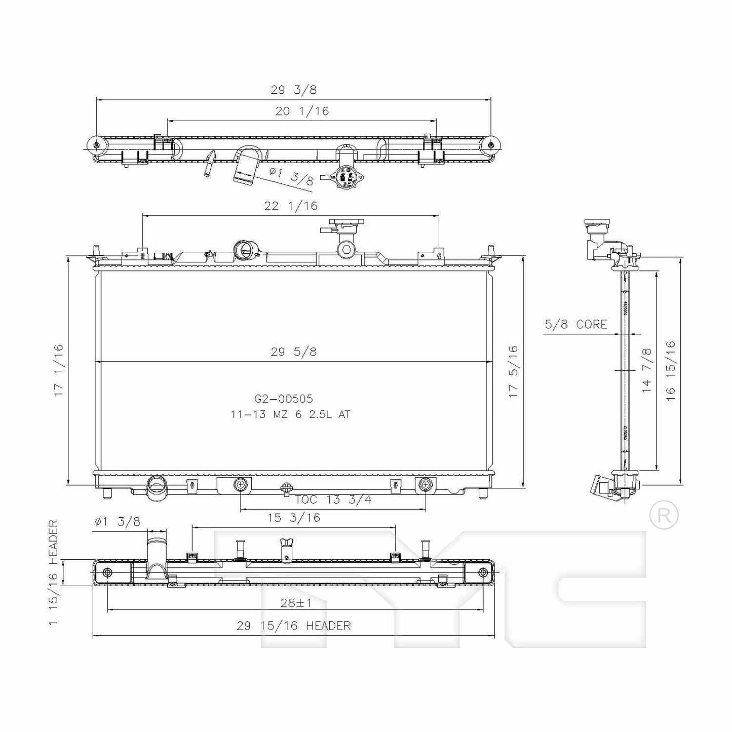 TYC TYC Radiator 13389
