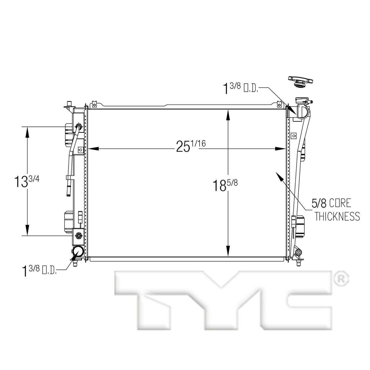 TYC TYC Radiator 13391