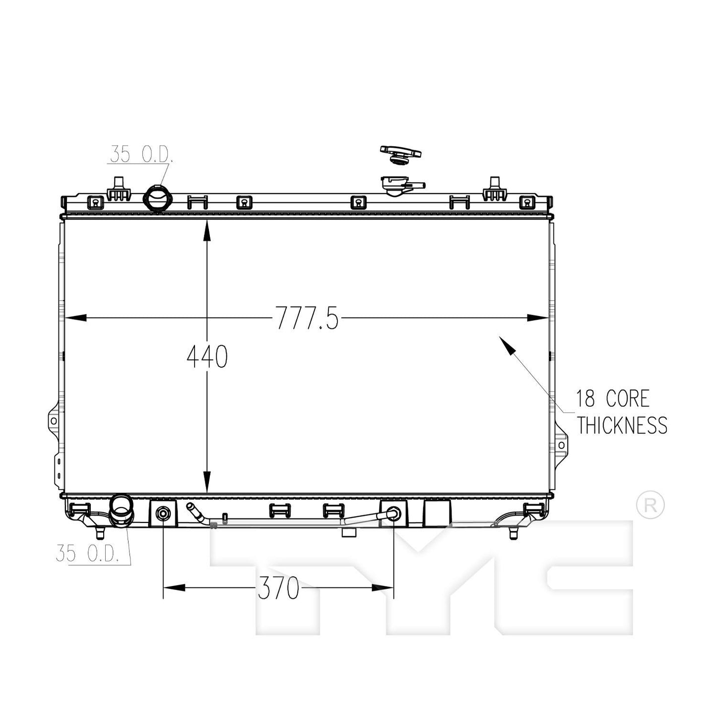 TYC TYC Radiator 13393
