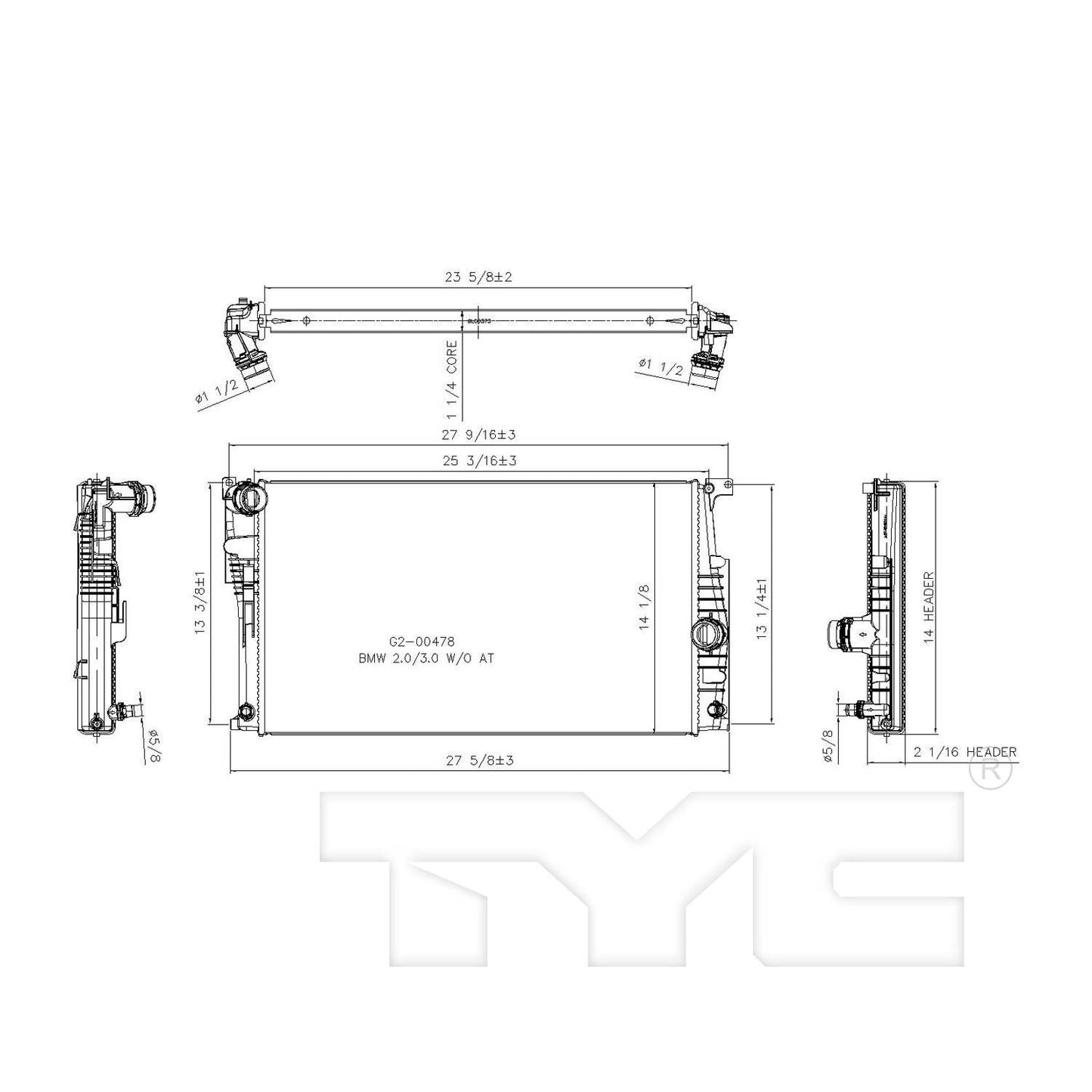 TYC TYC Radiator 13394