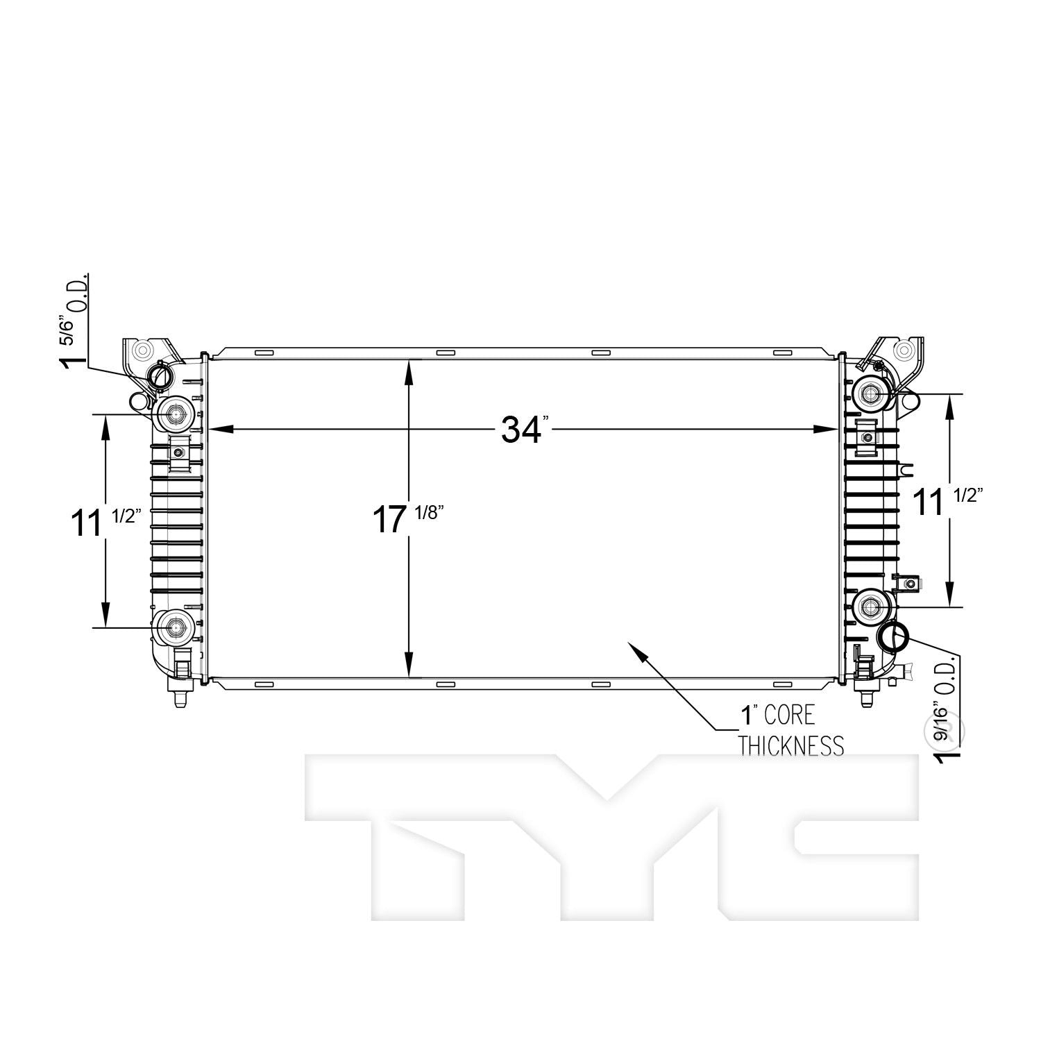 TYC TYC Radiator 13398