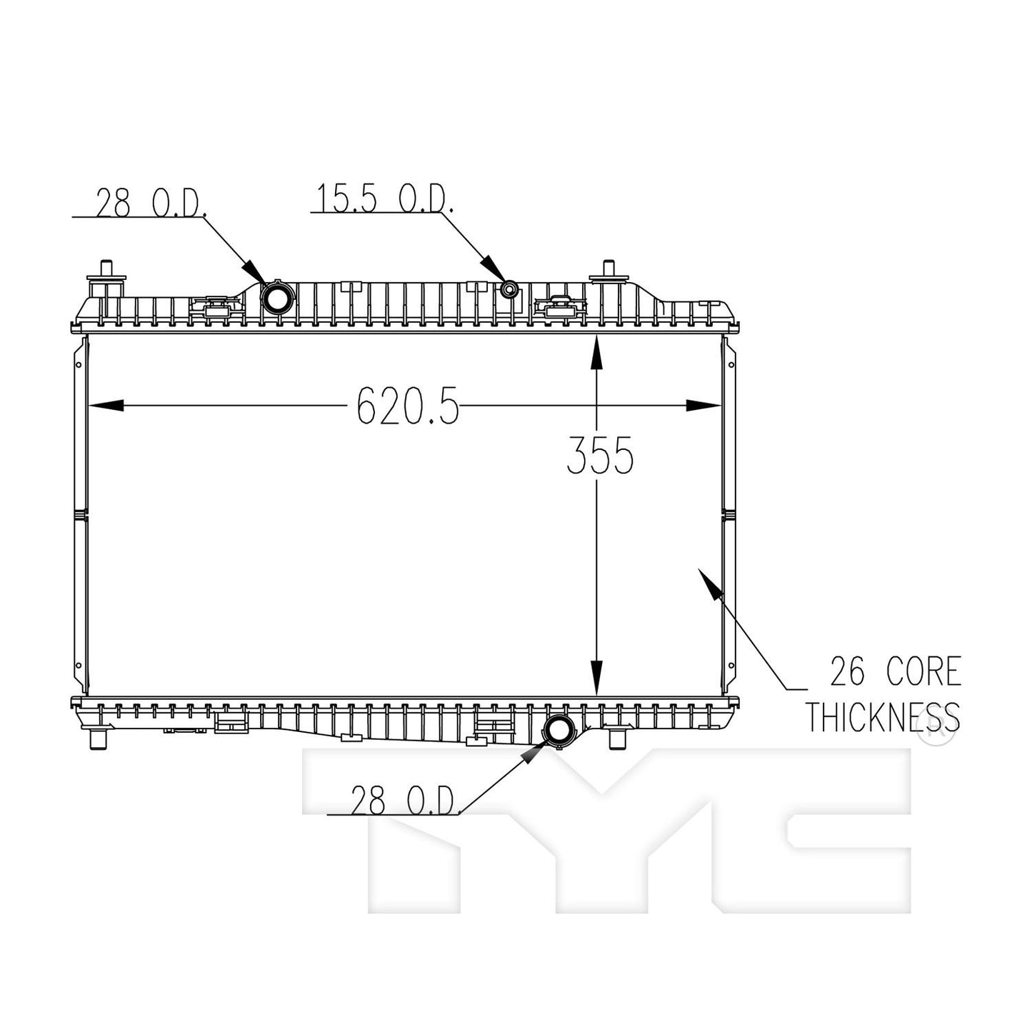 TYC Radiator 13430