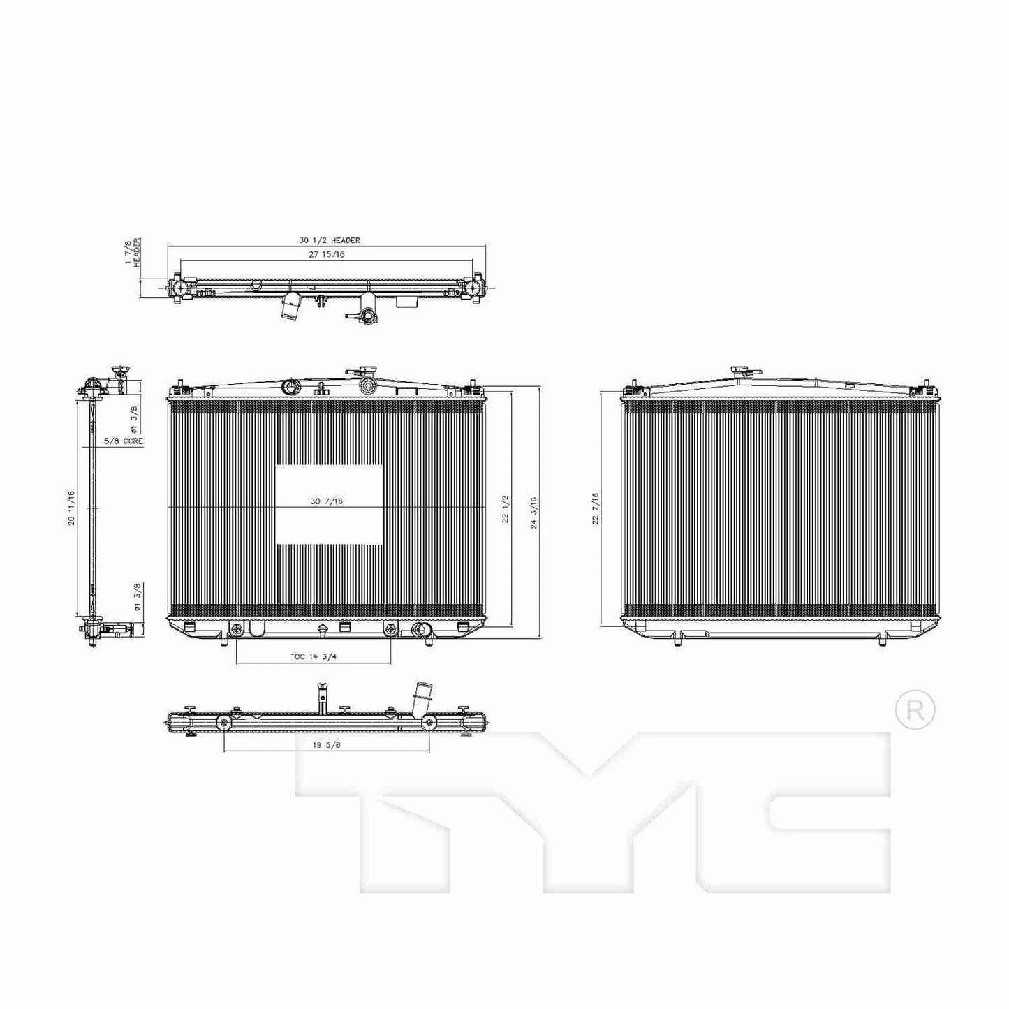 TYC TYC Radiator 13449