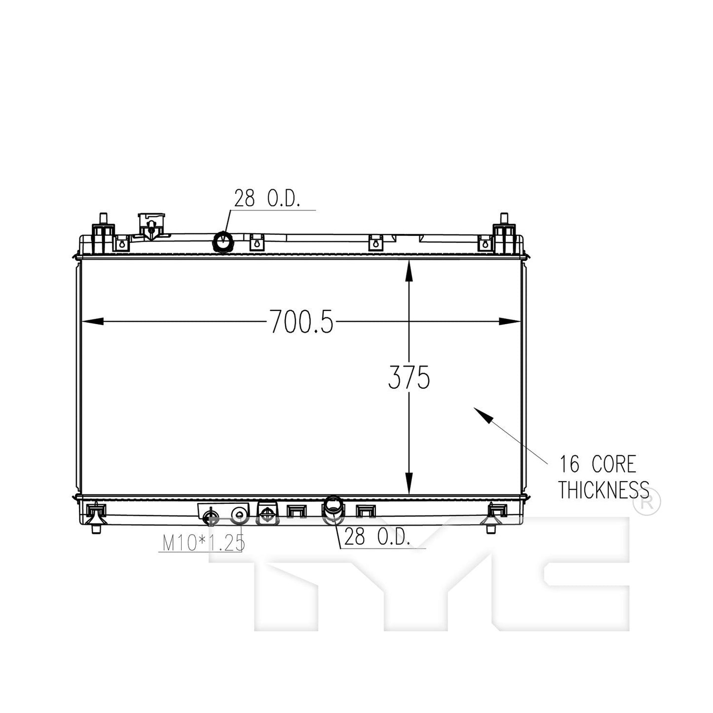 TYC TYC Radiator 13451