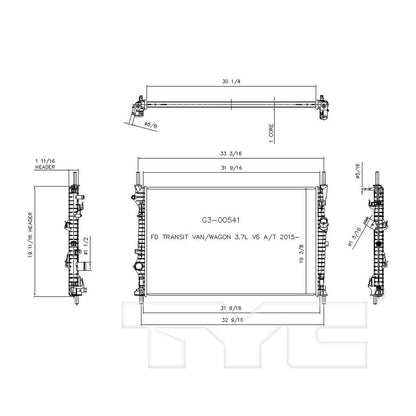 TYC Radiator 13454
