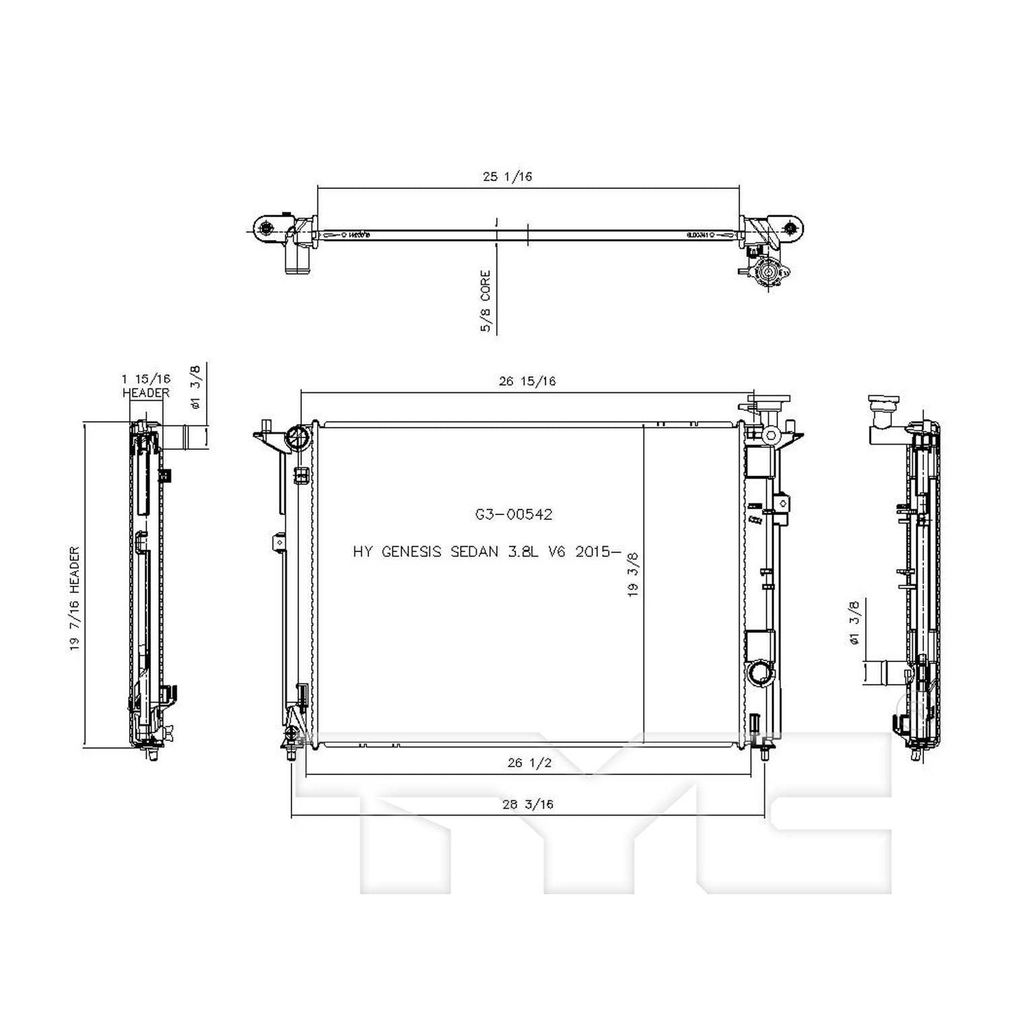 TYC Radiator 13455