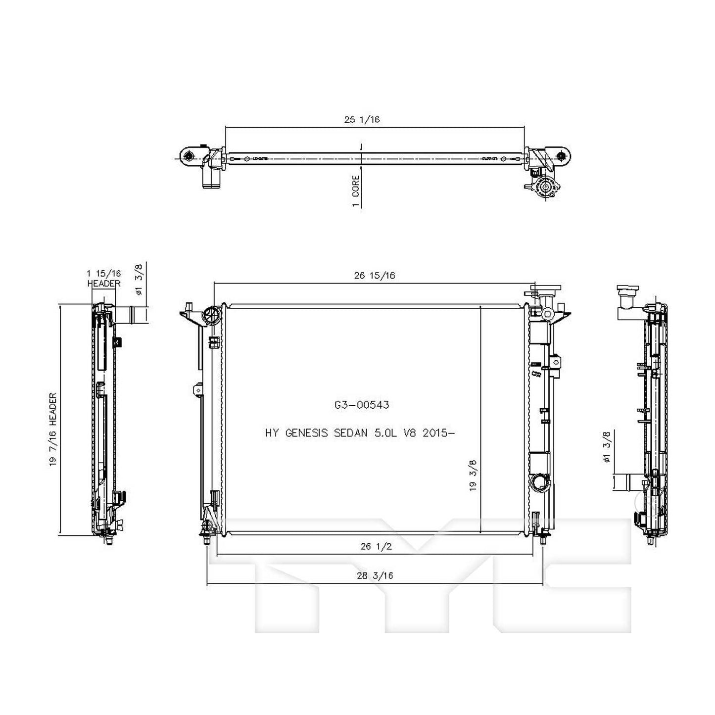 TYC Radiator 13456