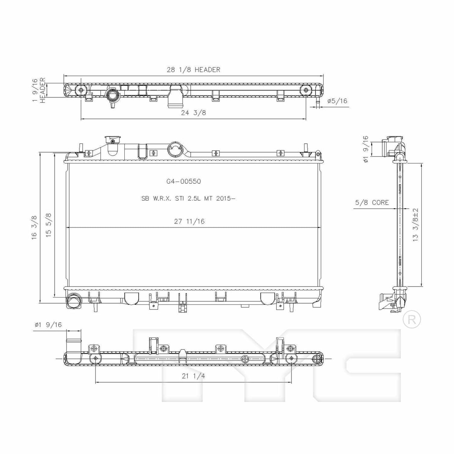 TYC TYC Radiator 13458