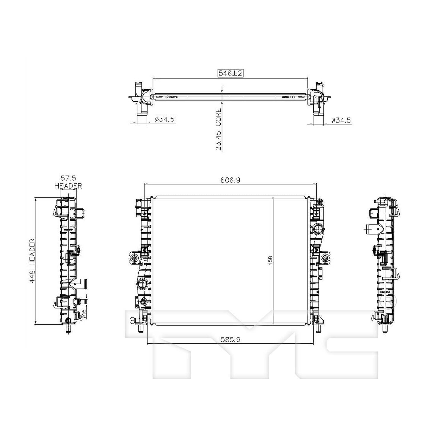 TYC TYC Radiator 13462