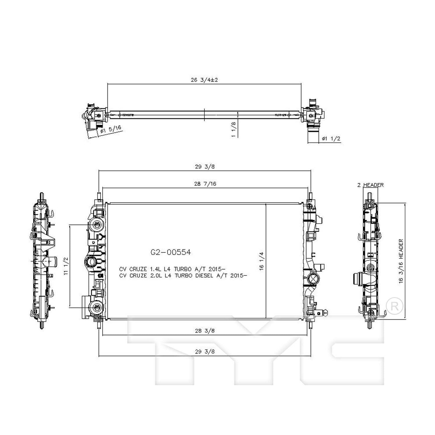 TYC TYC Radiator 13471