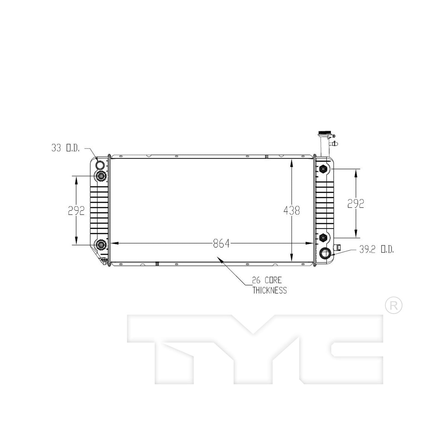 TYC TYC Radiator 13476