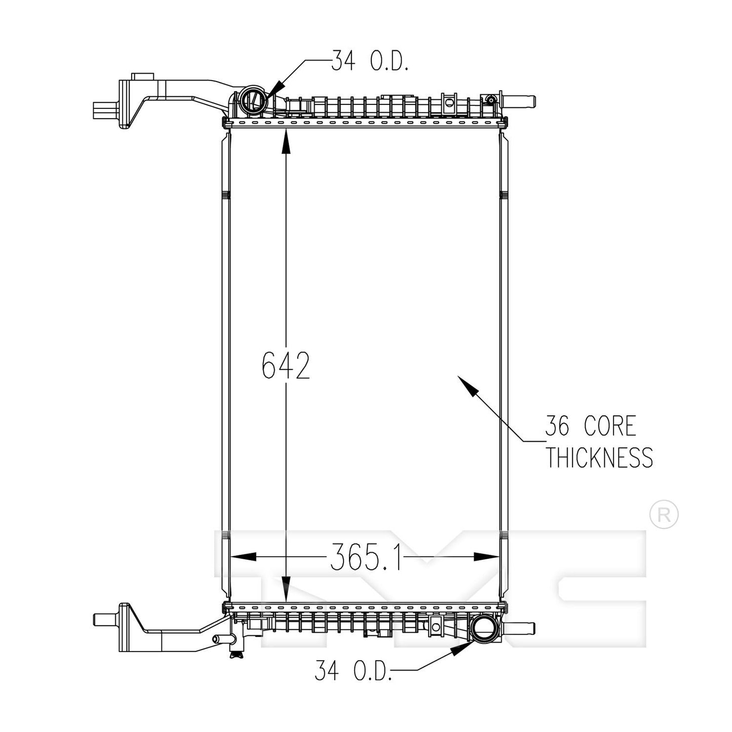 TYC TYC Radiator 13489