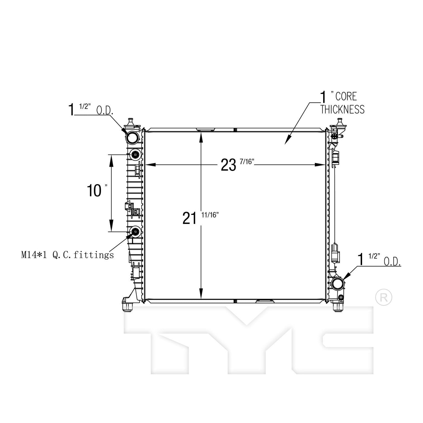 TYC TYC Radiator 13505