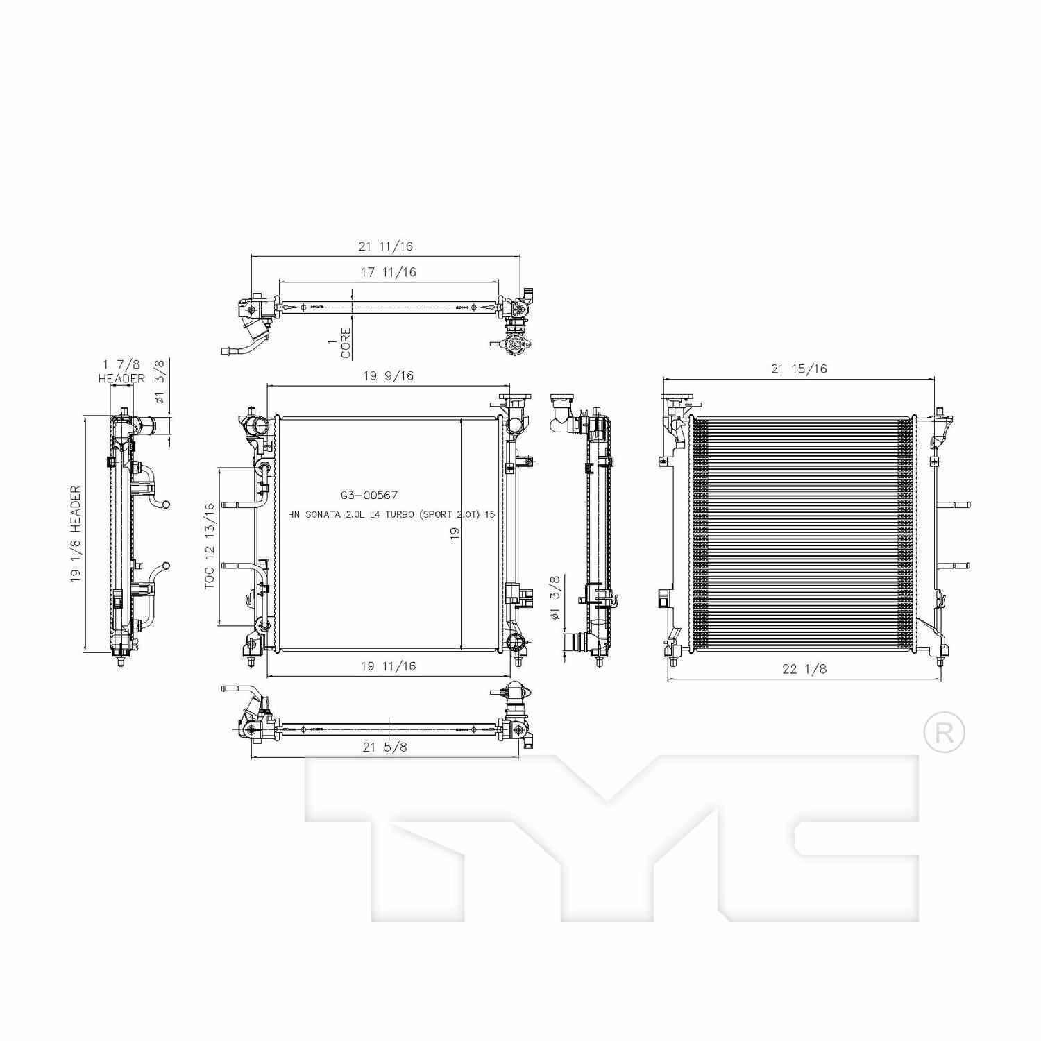 TYC Radiator 13506