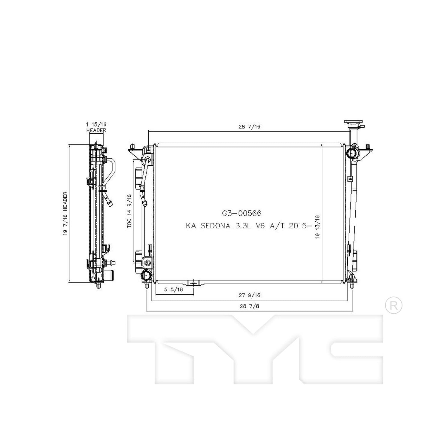 TYC TYC Radiator 13508