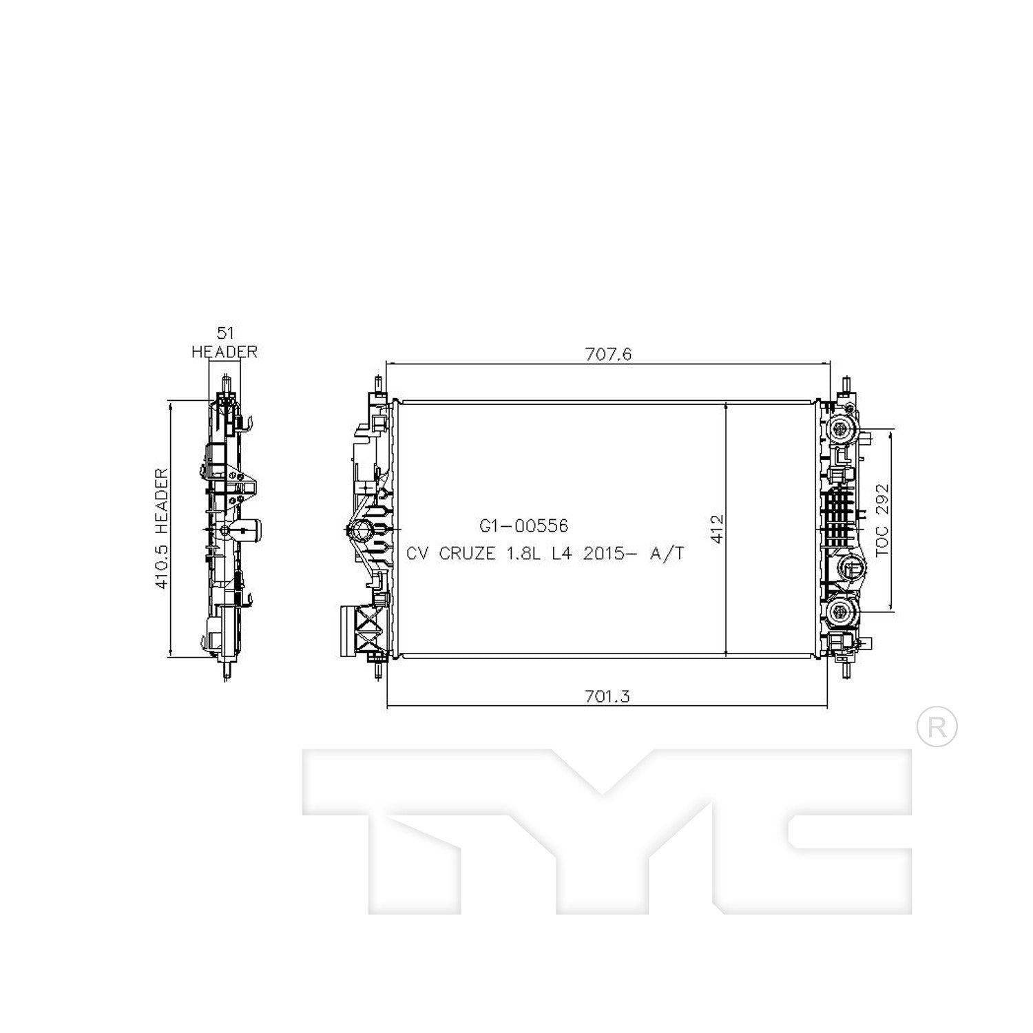 TYC TYC Radiator 13509