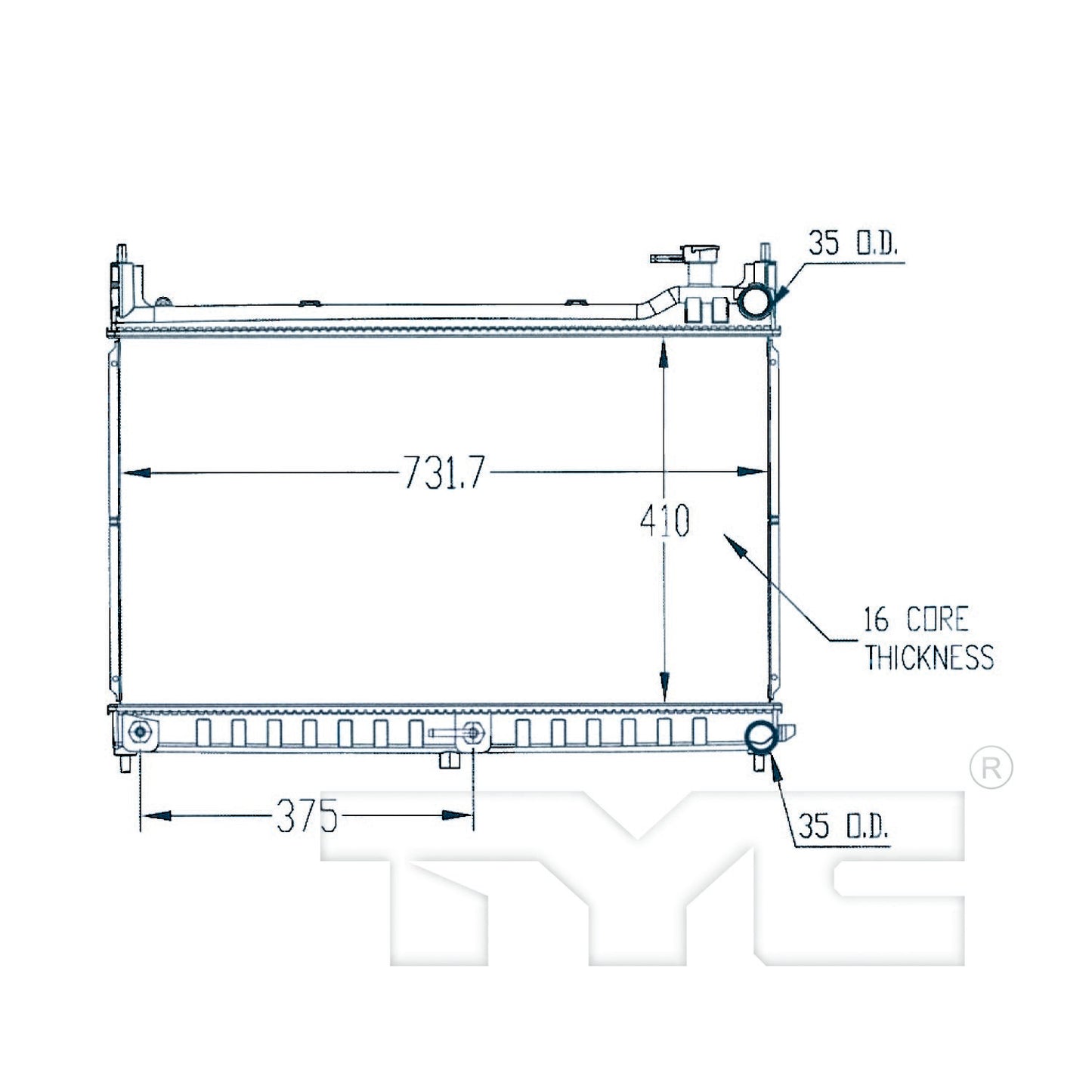 TYC Radiator 13532 image 4