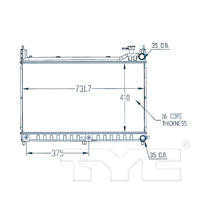 TYC Radiator 13532 image 4