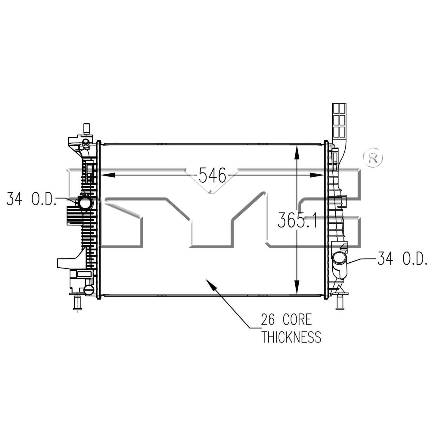 TYC Radiator 13536