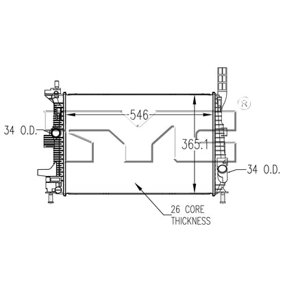 TYC Radiator 13536