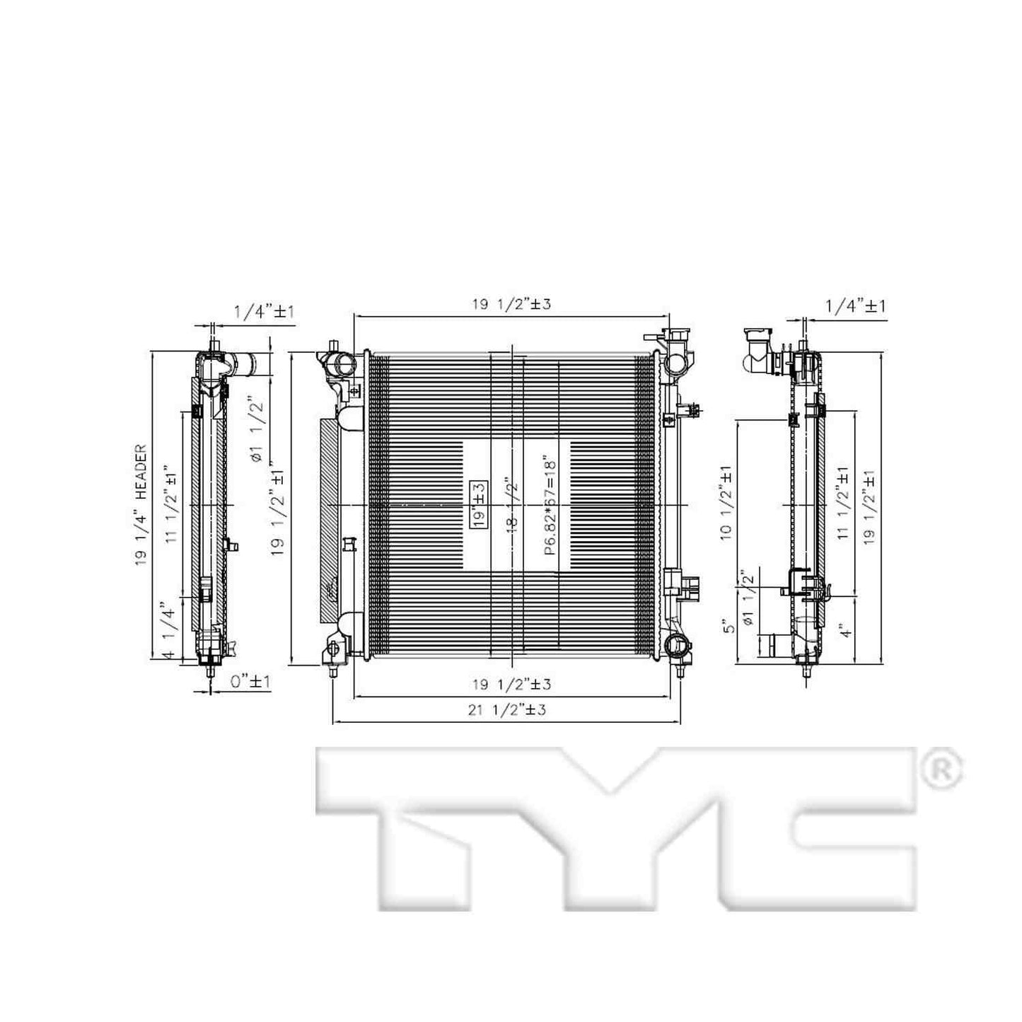 TYC Radiator 13537