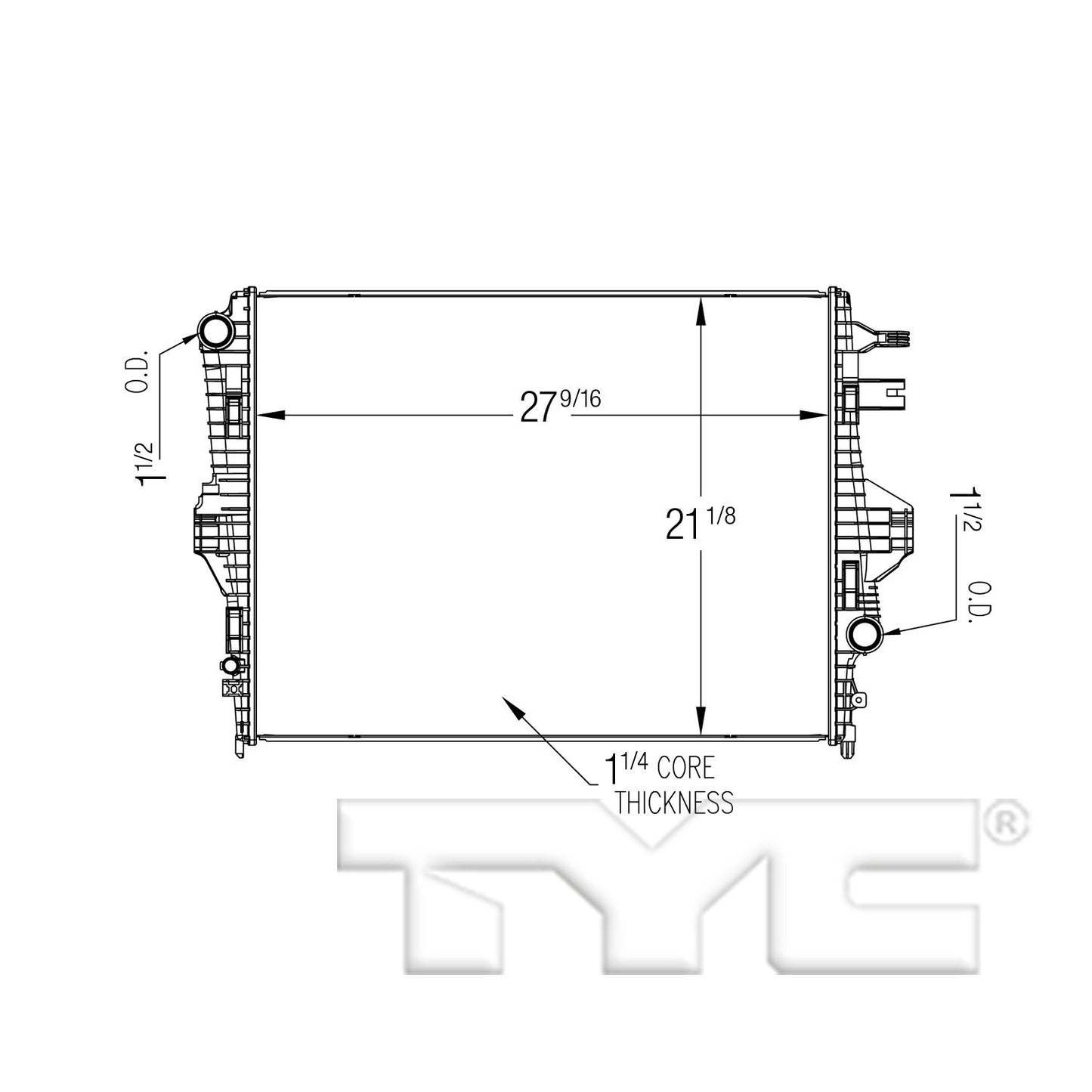 TYC TYC Radiator 13551