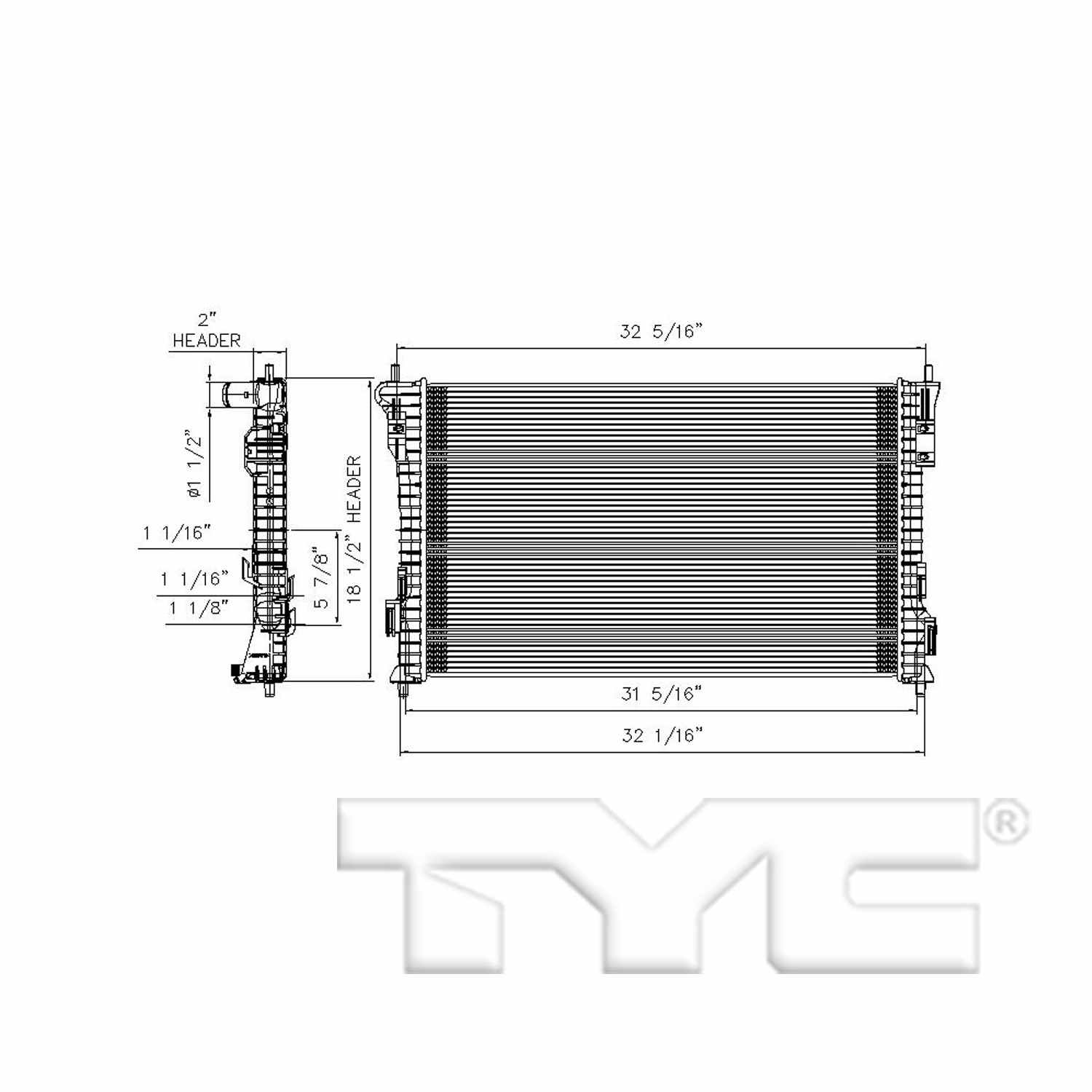 TYC Radiator 13560