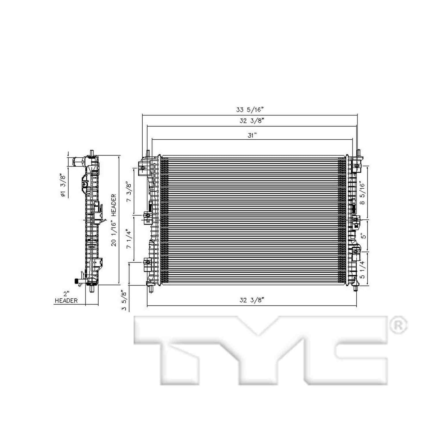 TYC Radiator 13561