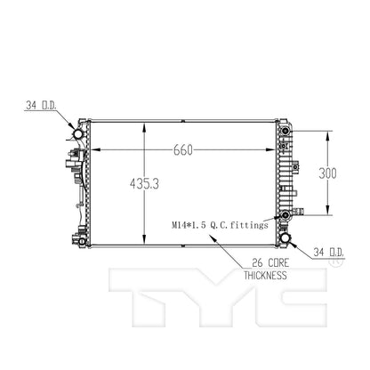 TYC TYC Radiator 13574