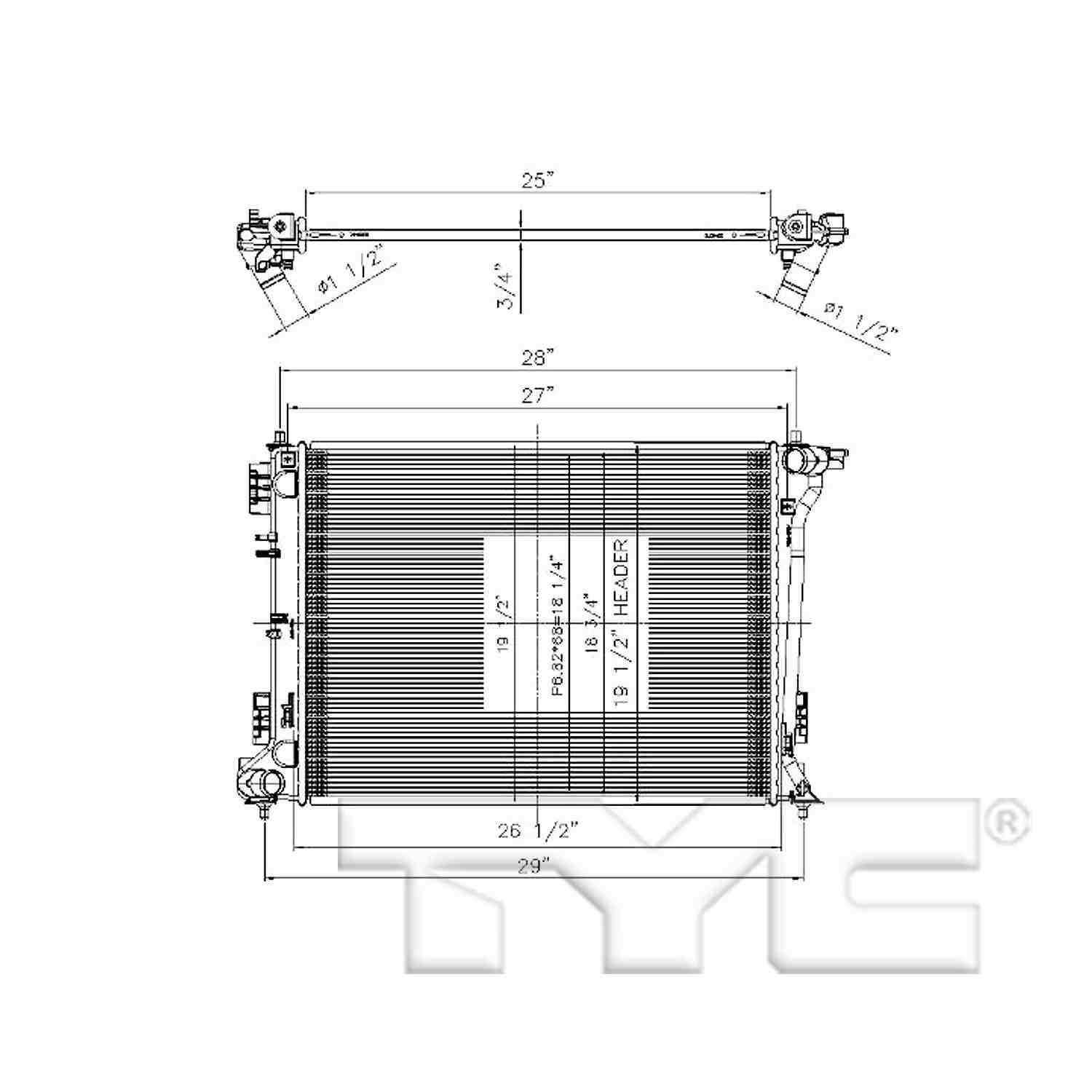 TYC TYC Radiator 13576