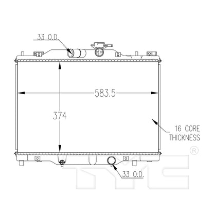 TYC TYC Radiator 13585