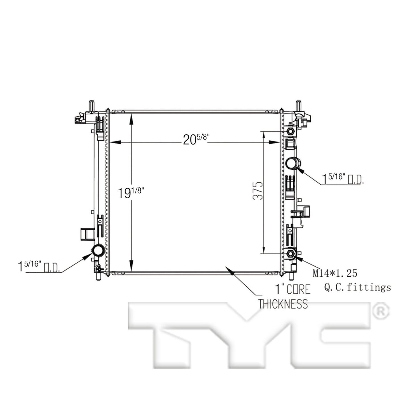 TYC TYC Radiator 13589