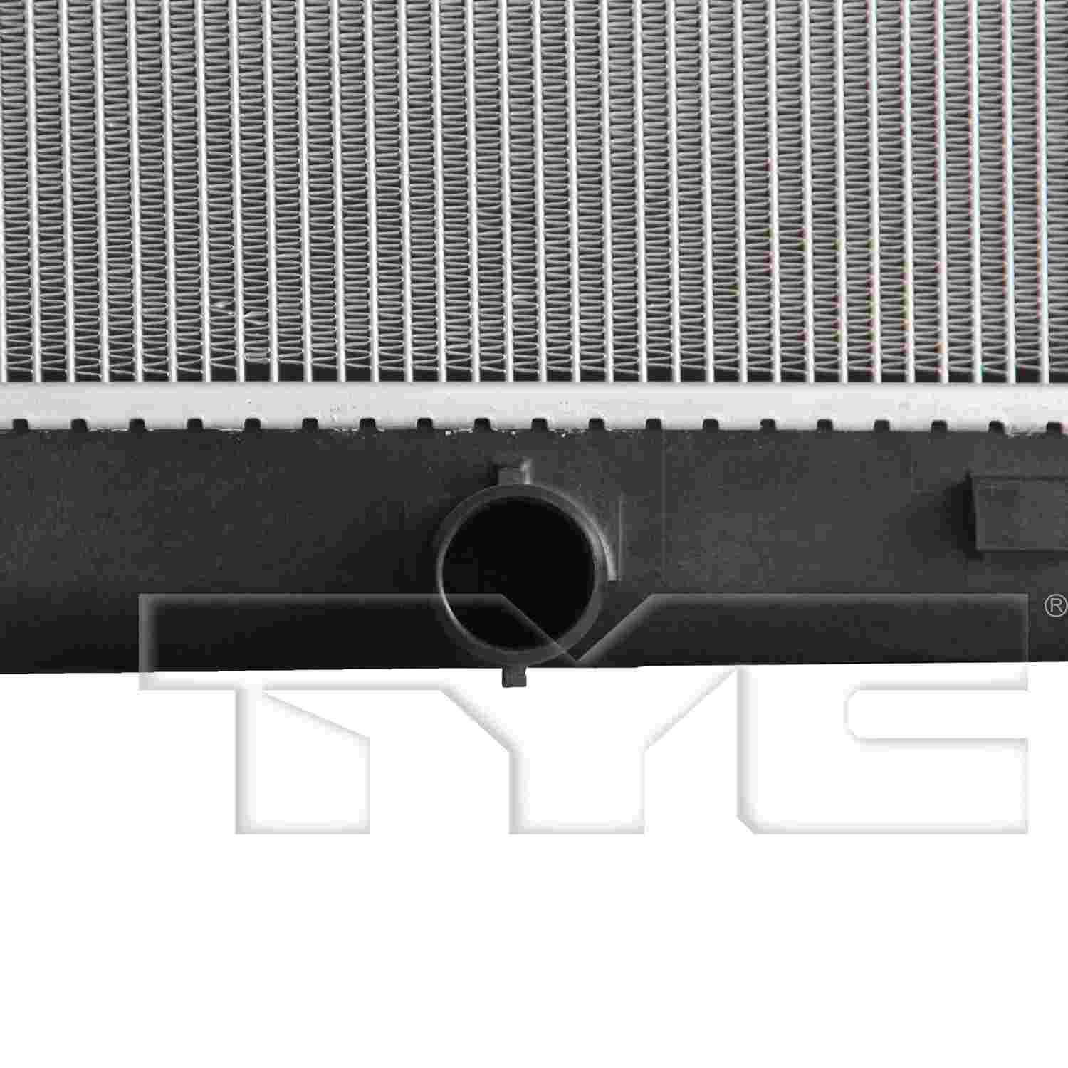 TYC Radiator  top view frsport 13659