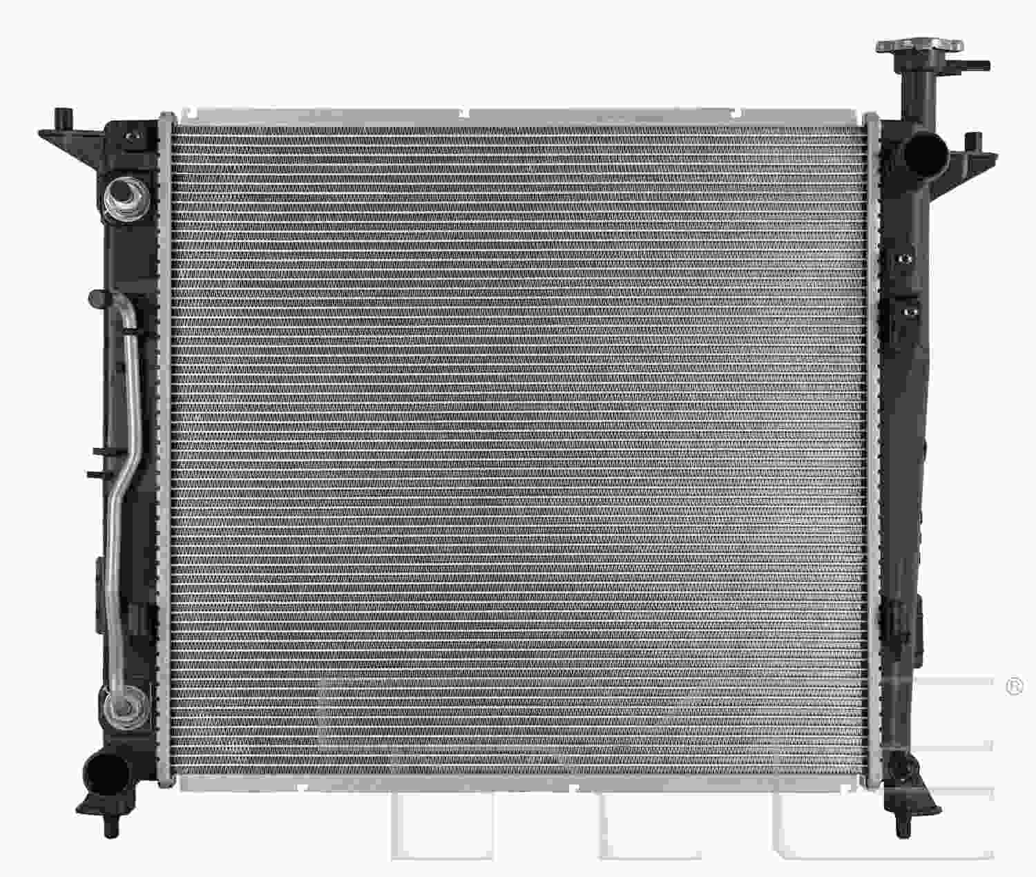 TYC Radiator  top view frsport 13829
