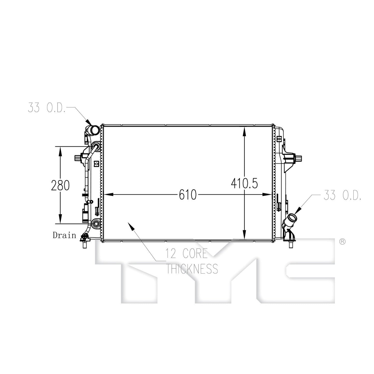 TYC Radiator 13862