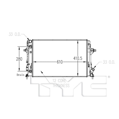 TYC Radiator 13862