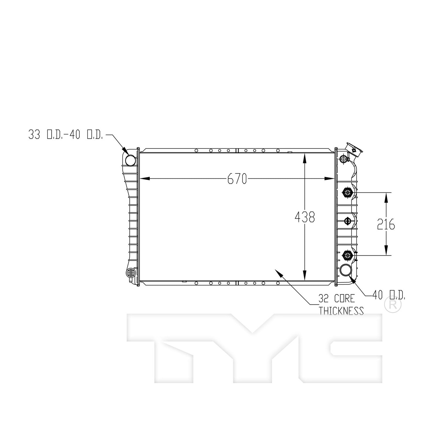 TYC TYC Radiator 162
