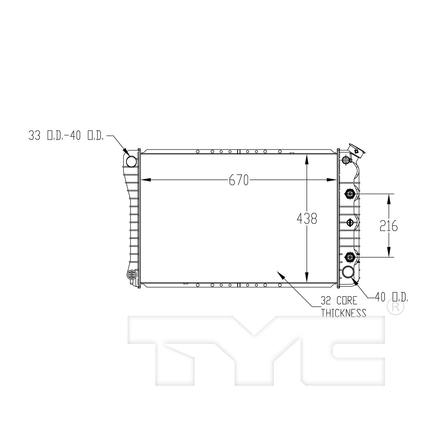 TYC TYC Radiator 162