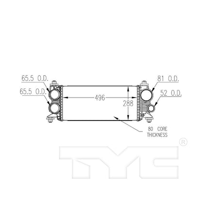 TYC Turbocharger Intercooler 18073