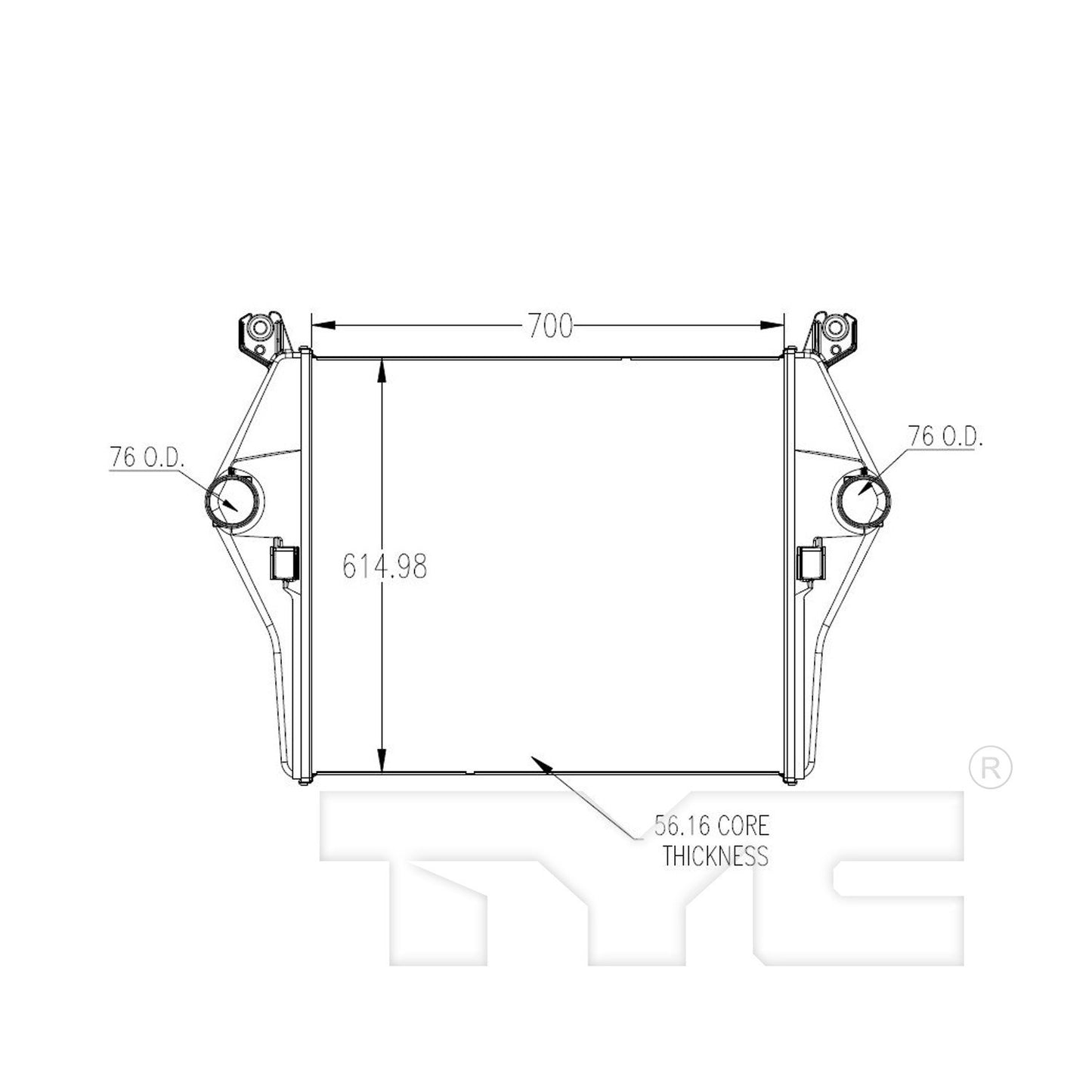 TYC Turbocharger Intercooler 18081
