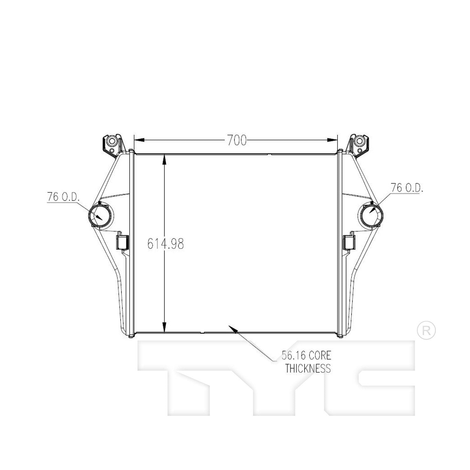 TYC Turbocharger Intercooler 18081