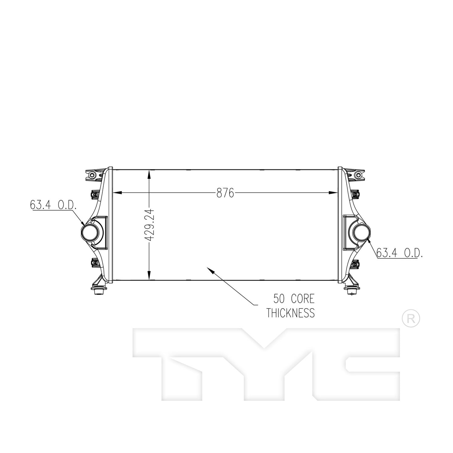 TYC Intercooler 18090 image 4