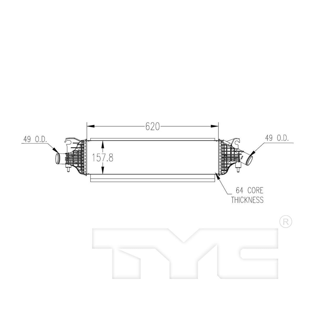 TYC Turbocharger Intercooler 18096