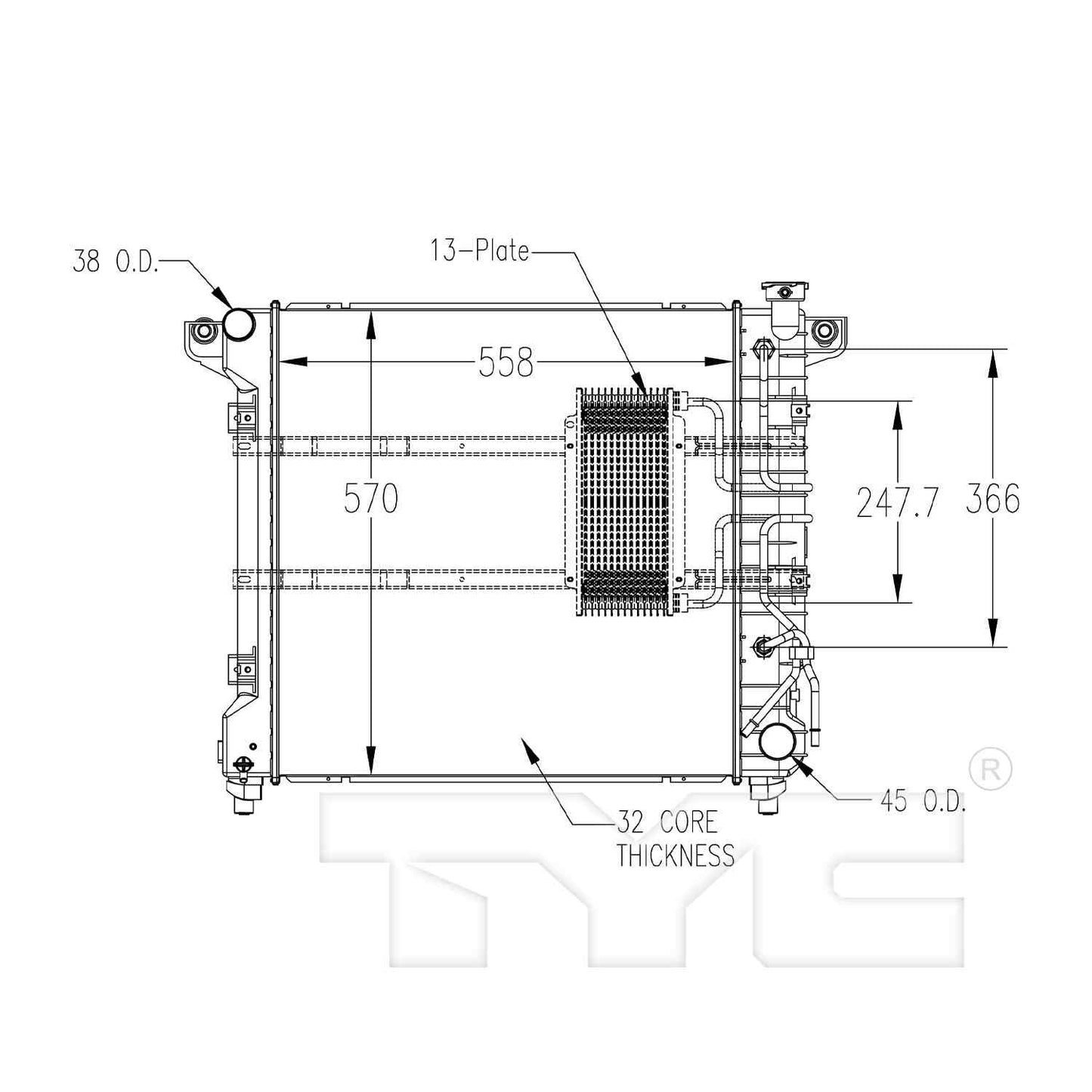 TYC TYC Radiator 2186